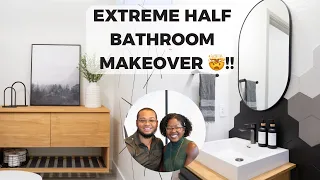 DIY Powder Room Transformation | Half Bathroom Makeover You Need To See!