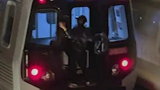 Rider spotted clinging to back of Metro train | NBC4 Washington