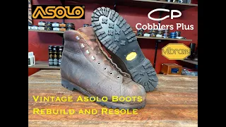 Vintage Asolo Hiking Boots Re-crafted and Resoled with Vibram Lug Soles