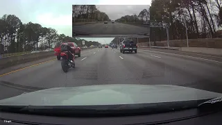 Treading lightly chasing a motorcycle