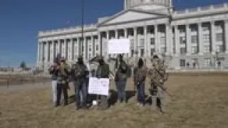 Small, armed Trump supporter group gathers in Utah