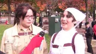 HANGE ZOE and LANCE CORPORAL LEVI! Attack On Titan Cosplay at AAC 2013