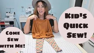 Let's Sew A Quick, Beginner Friendly Kid's Outfit!! Super EASY and CUTE!!