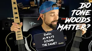EMG 81 Pickups Sound the Same? Guitar Tone Woods Don't Matter? Jim Root Strat vs Les Paul Custom
