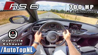 700HP AUDI RS6 Klasen CRAZY LOUD! Guerrilla 3-Mode EXHAUST POV Test Drive by AutoTopNL