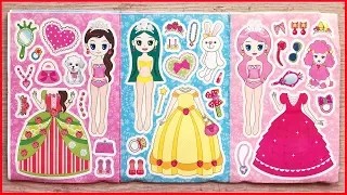 Dán hình búp bê công chúa thay quần áo và đeo giày - Sticker doll so cute (Chim Xinh)