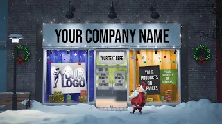 Animated Christmas Card Template - Santa Shopping
