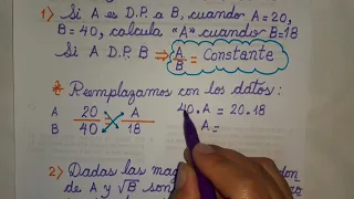 MAGNITUDES DIRECTAMENTE PROPORCIONALES (EJERCICIOS 1)