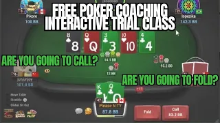 Free - Poker Coaching Interactive Trial Class