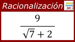 RACIONALIZACIÓN MEDIANTE CONJUGACIÓN - Ejercicio 1