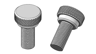 Making a Bolt with threads and diamond knurling