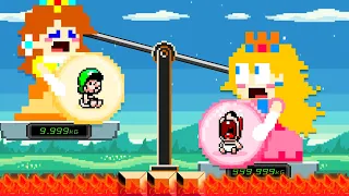 Peach PREGNANT and Daisy PREGNANT pick up a New baby From Weigh | Game Animation