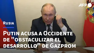 Putin acusa a Occidente de "obstaculizar el desarrollo" de Gazprom | AFP