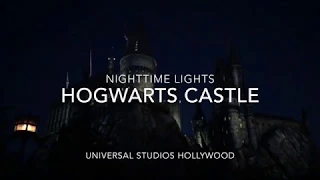 NEW [4K] The Nighttime Lights at Hogwarts Castle Universal Studios Hollywood California