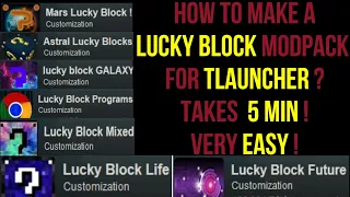 How to Install a Lucky Block ModPack in TLauncher ?