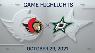 NHL Highlights | Senators vs. Stars - Oct. 29, 2021