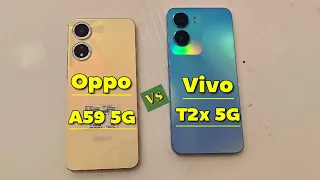 Oppo A59 5G Vs Vivo T2x 5G Review , Details , Comparison & Many More