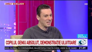 Radu, copilul supradotat care a cucerit România, demonstrații uluitoare în platoul Sinteza Zilei