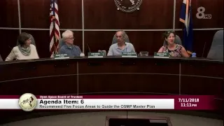 City Of Boulder Open Space Board of Trustee Meeting 7-11-18