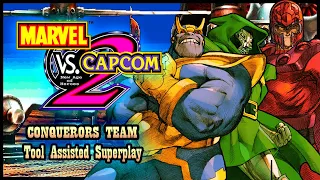 【TAS】MARVEL VS CAPCOM 2 (ARCADE  NAOMI  2000) - CONQUERORS TEAM - THANOS  DR.DOOM  MAGNETO