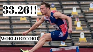 KARSTEN WARHOLM WORLD RECORD 300 METER HURDLES 33.26!