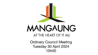 Ordinary Council Meeting | Tuesday 30 April 2024 | 10H00