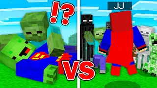 Superman Mikey VS Superman JJ Survival Battle in Minecraft Challenge - Maizen