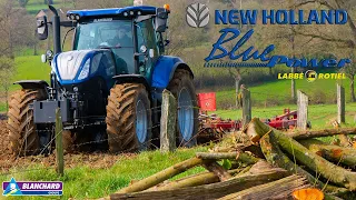 New Holland T7.245🔵Blue Power🔵Déchaumage après épandage de fumier💨Blanchard Agriculture/Labbé Rotiel