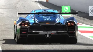 530hp KTM X-Bow GTX: Start Up, Accelerations & Turbo Inline-5 Engine Sound at Mugello Circuit!