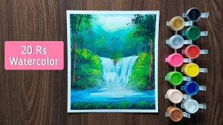 Drawing with 20 Rs watercolor : tutorial #shorts