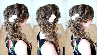 Side Swept Cascading Curls / Prom  Homecoming Hair | Braidsandstyles12