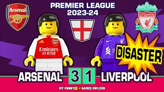 Arsenal vs Liverpool 3-1 • Alisson & Van Dijk disaster class 2024! Goals Highlights Lego Football