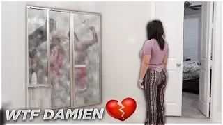 CAUGHT IN THE SHOWER PRANK WITH CARMEN FROM CARMEN & COREY 💔