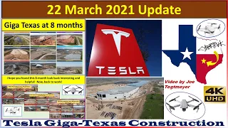 Tesla Gigafactory Texas 22 March 2021 Cyber Truck & Model Y Factory Construction Update (07:45AM)