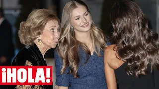 La animada conversación entre las reinas Sofía y Letizia ¿sobre los pendientes de Leonor?