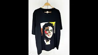 t-shirt with michael jackson patchwork
