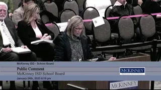 Sexually Explicit Book Excerpt Read in McKinney ISD School Board Meeting - Jan. 24, 2023