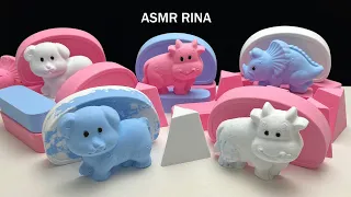 ASMR baking soda cute animals