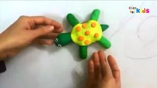 Clay for kids | How to make clay sea turtle easy tutorial | Play doh sea animals | Art for kids