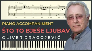 STO TO BJESE LJUBAV – Oliver Dragojevic | Piano Karaoke Cover & Lyrics + NOTE