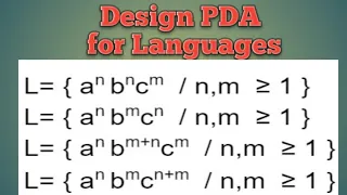 4.3 Design of Push Down Automata Examples -Part-2 || PDA || TOC|| FLAT