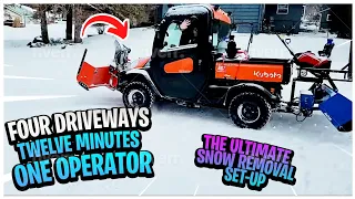 Kubota Tractor Plowing Snow | Best UTV for Snow Plowing | Kubota RTV 1100