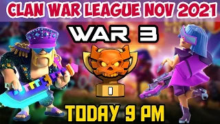 CLAN War League NOV 2021 War 3, Clan war league live attack , clash of clans Tamil #Shan