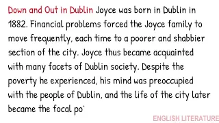 A short biography of James Joyce