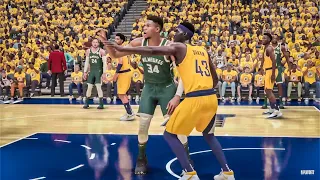 Milwaukee Bucks vs Indiana Pacers Game 3 Round 1 NBA Playoffs NBA 2K24 Gameplay