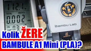 Kolik šťávy (kWh) sežere Bambulab A1 Mini (PLA)?