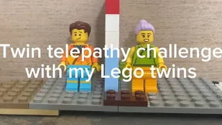 Lego twin telepathy challenge with Alex and Alexa 👯