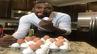 Egg Challenge 50+ hard boiled Eggs Eaten With - "Shell n' All" Warning: Don't Try This