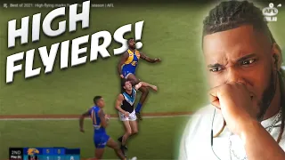 American Reacts To BEST Of 2021 HIGH-FLYING Marks From The AFL Season!