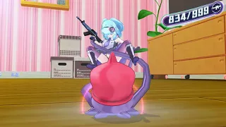 Purple Squid having fun with Kame-pon - Gun Gun Pixies